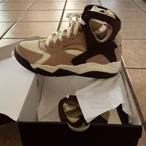 Nike Cream and Brown High-Top Sneakers